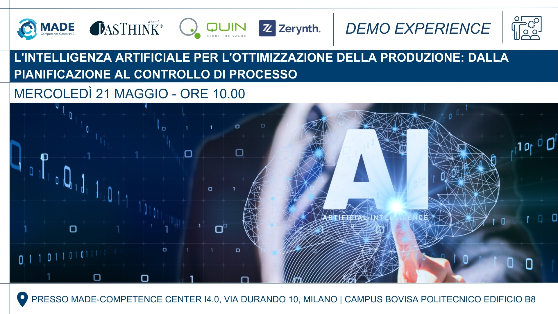 Demo experience, the MADE event with Fasthink, Quin and Zerynth